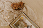 Scatola porta foto in legno naturale coperchio in acrilico trasparente con vano USB – perfetta per foto e regali